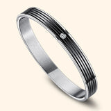 Bullion Gold Ridge Design Bangle 8mm