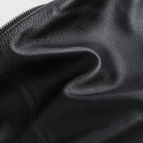 Vintage Leather Hobo Bag - Black