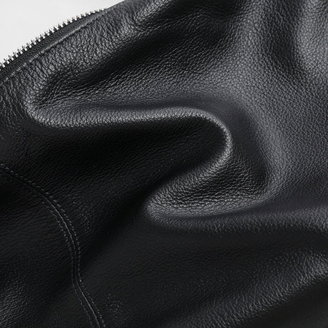 Vintage Leather Hobo Bag - Black