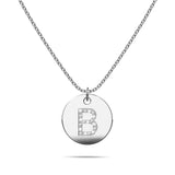 Bullion Gold Initials Fabulous Alphabet Letter Necklace White Gold Layered Steel Jewellery