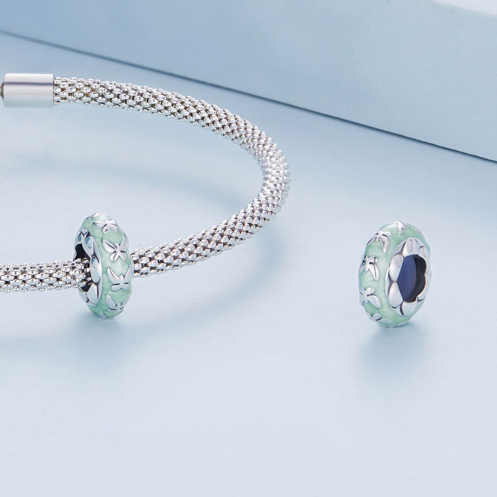 Solid 925 Signature Silver Lucy Sky Blue Charm