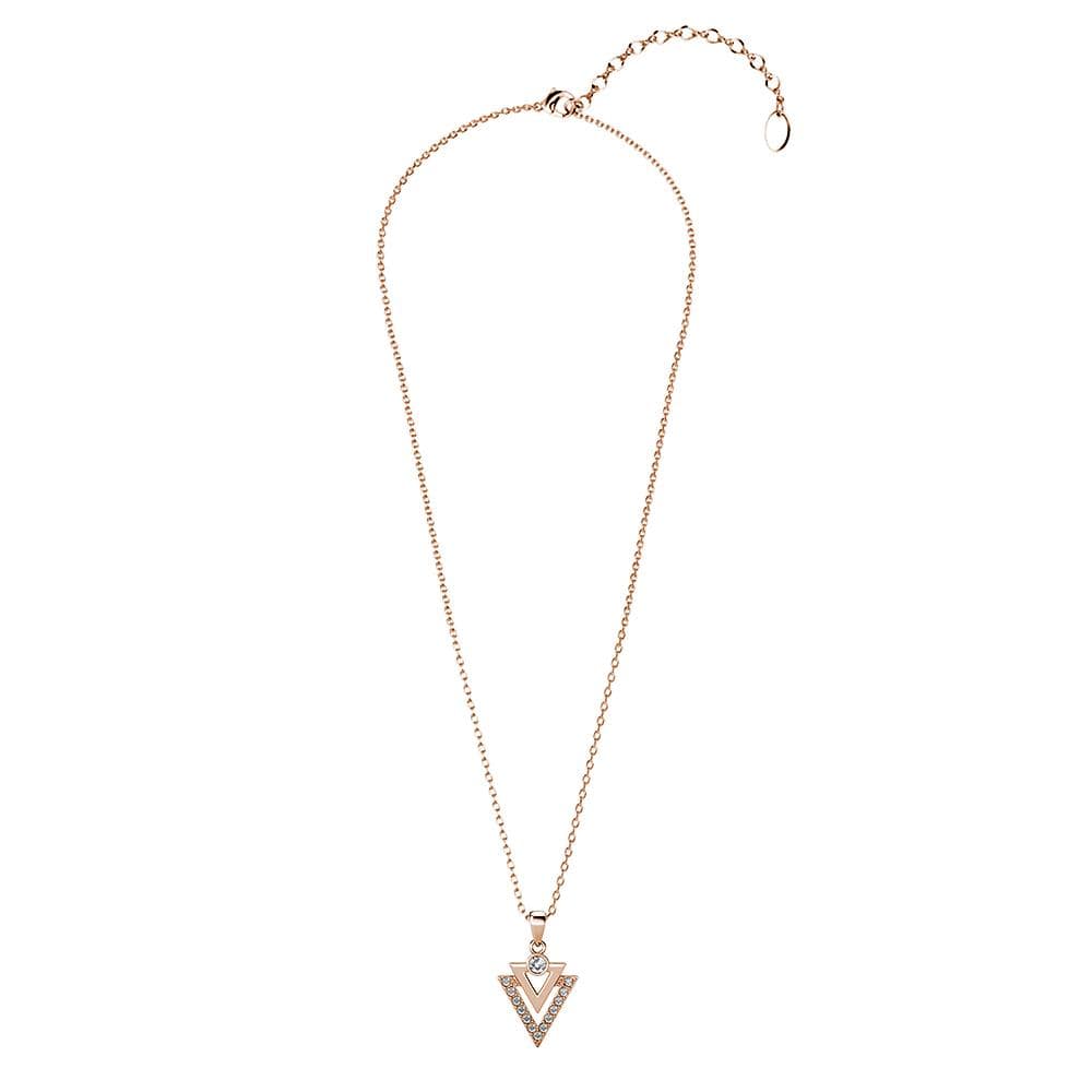 Boxed Trilateral Set Embellished with SWAROVSKI® Crystals In Rose Gold