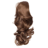 22" Hair Extension Brown High Grade Ponytail Ribbon Clamp Claw Wavy