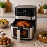 Kitchen Couture 5.5L Clear View Digital Stainless Steel Air Fryer