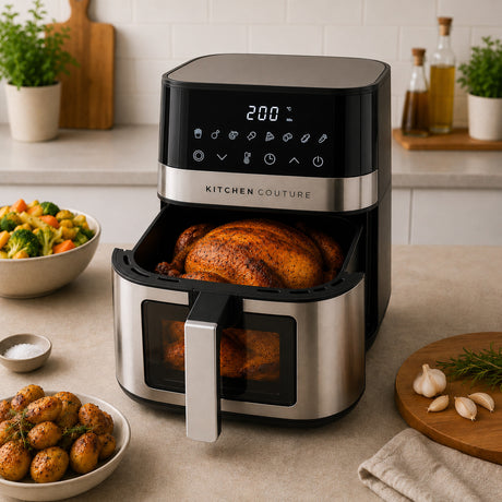 Kitchen Couture 5.5L Clear View Digital Stainless Steel Air Fryer