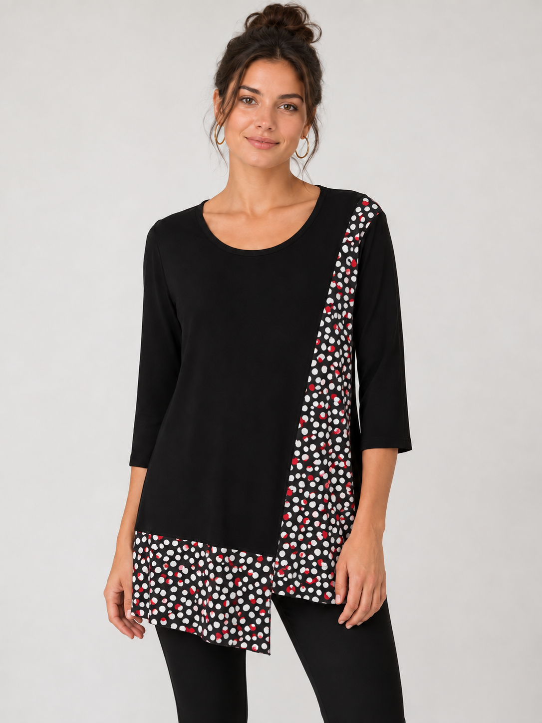 Worship Women's Colour Block Tunic - Red Floral