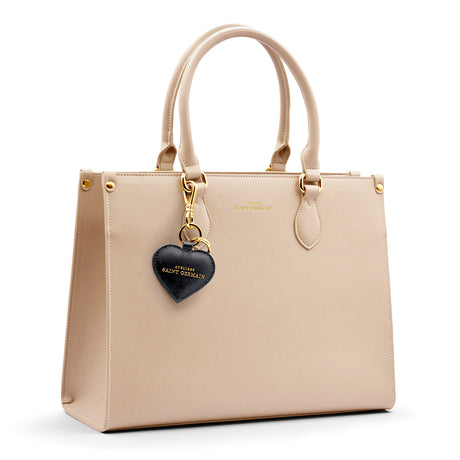JEWELRY BAG - KEY RING "HEART" BLACK