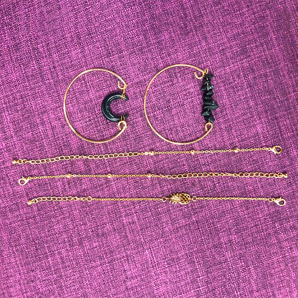 Bohemian 5-Piece Charm Bead Bracelet Set