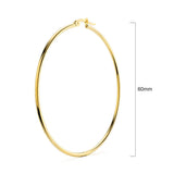 Bullion Gold Trishia Hoop Earrings 60mm