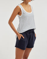 Amelius Abigail Rolled Hem Short - Navy