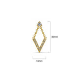Boxed Luxury V Shaped Gold Set Embellished with SWAROVSKI® Crystals