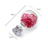 Bullion Gold Stardust Bubble Earrings Pink