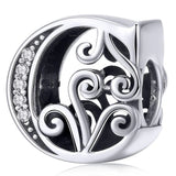 Solid 925 Sterling Silver Vintage Inspired Antique Alphabet Charm