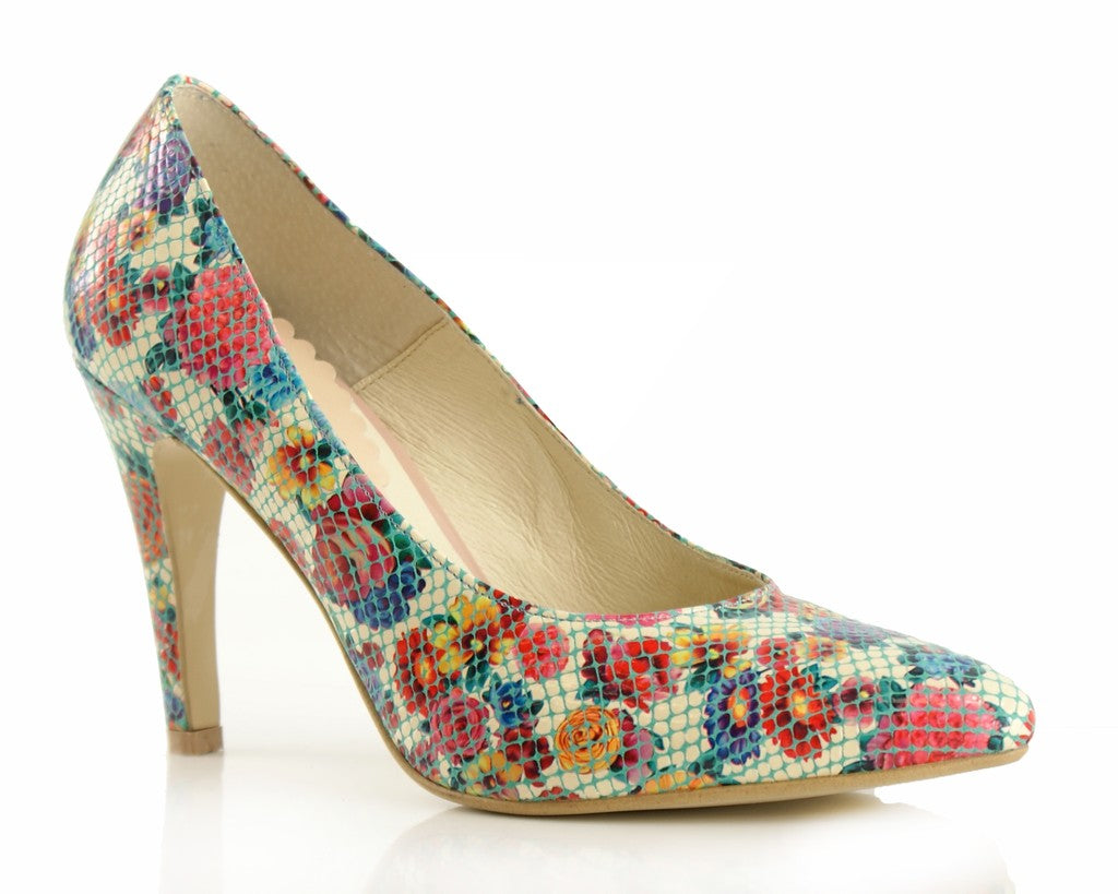 Bosccolo Womens Spike Heels - Flower White