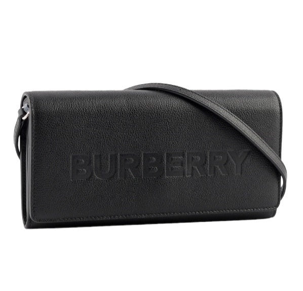 Burberry Henley Leather Crossbody Bag Purse - Black