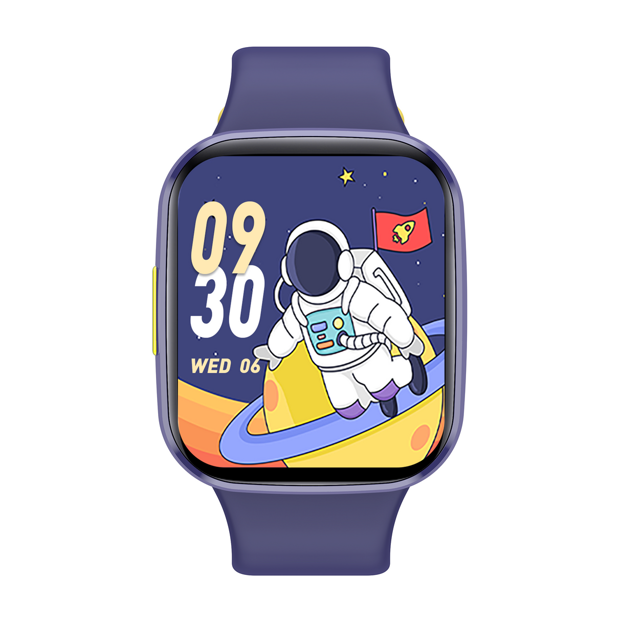 Bluetooth Kids Smart Watch 1.69" Screen Children Monitor Temperature Heart Rate Sleep BLE 5.0 - Blue