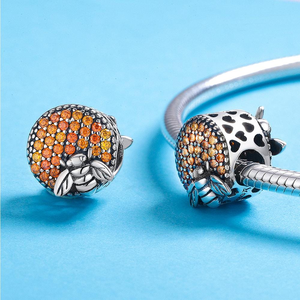 Solid 925 Sterling Silver Honey Bee Charm