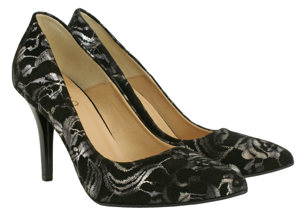 Bosccolo Womens High Heels - Black/Silver