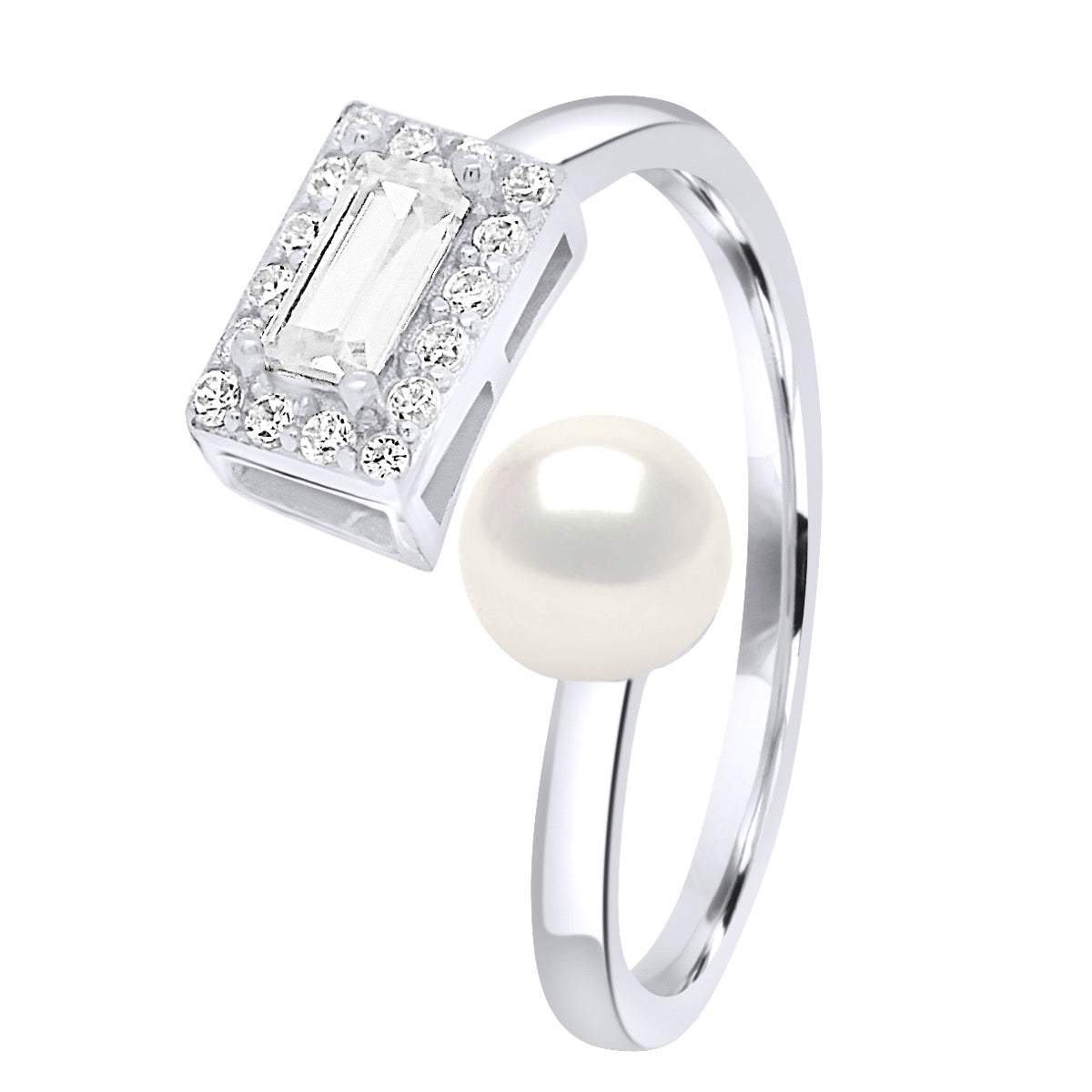 Ring Adjustable Cubic Zirconia - Natural White - Ring Size adjustable - from Size 48 to Size 62 (France) - see enclosed Sizer