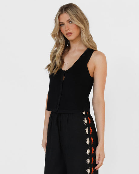 Lost In Lunar Women's Ronan Knit Vest - Black