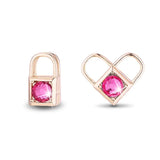 Boxed Celeste Heart Necklace and Earrings Set Embellished with SWAROVSKI® crystals