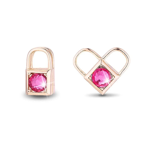 Boxed Celeste Heart Necklace and Earrings Set Embellished with SWAROVSKI® crystals