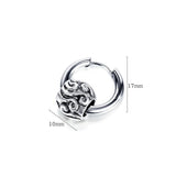 Bullion Gold Zen Bead Hoop White Gold Layered Earrings
