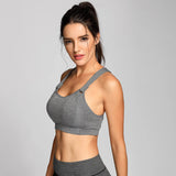 High Impact Lightly Padded Wireless Active Bra - Grey