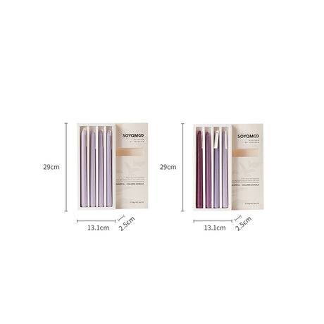 Tea & Rain Colored Taper Candles