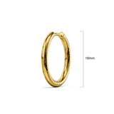 Bullion Gold Gold Halo Stainless Steel Clicker Earrings