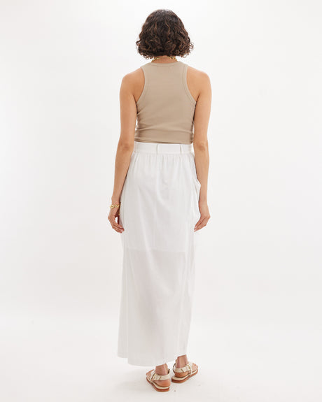 Amelius Nora Pocket Maxi Skirt - White