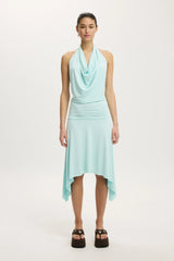 Cotton On Women's Sandy Cowl Neck Midi Dress - Lagoon Lullaby