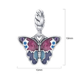 Solid 925 Sterling Silver Majestic Butterfly Pandora Inspired Bead Charm