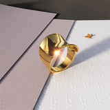 Bullion Gold Folded Ring in Gold