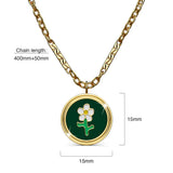 Bullion Gold Verdant Floral Necklace in Gold