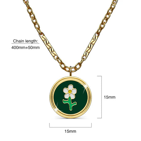 Bullion Gold Verdant Floral Necklace in Gold