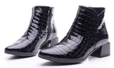 Bosccolo Womens Ankle Boots - Patent Black