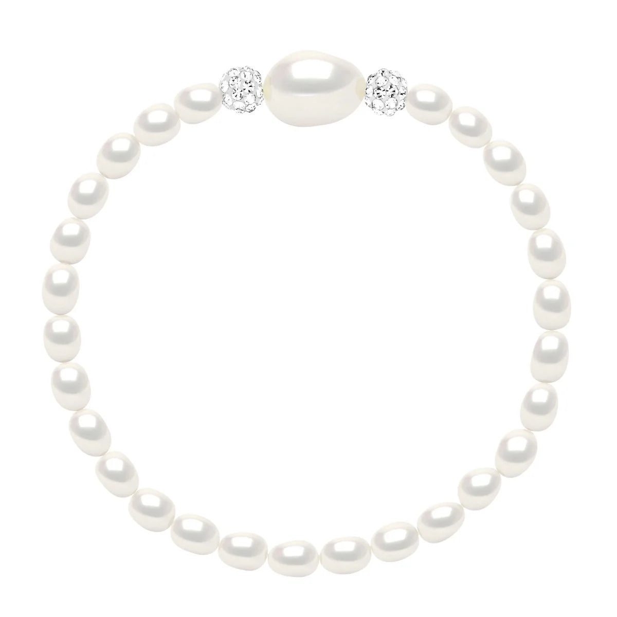 Manufacture Royale Bracelet Elastic Baroque Freshwater Pearl White