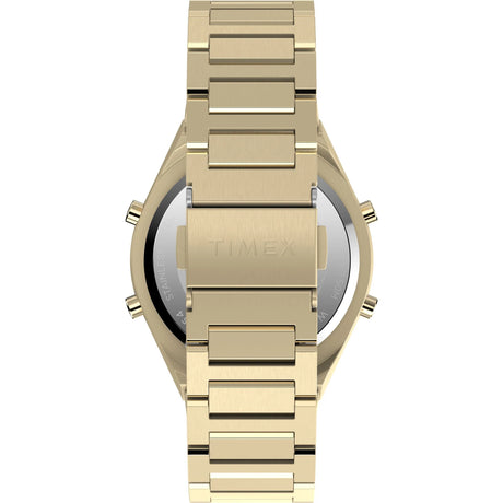Timex Q Timex® Q80 Continental 39Mm Gold Stainless Steel Bracelet Watch