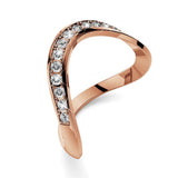 Krystal Couture Contortion Ring Embellished with Swarovski Crystals Rose Gold
