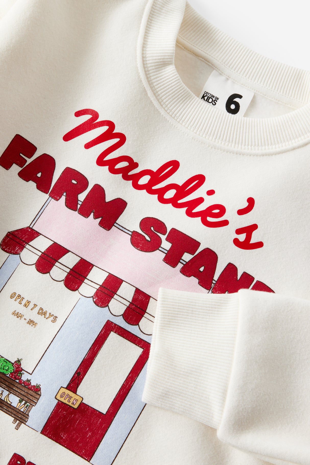 Cotton On Kids Girls Sammy Oversized Crew