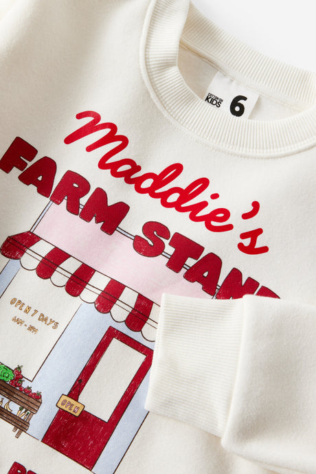 Cotton On Kids Girls Sammy Oversized Crew