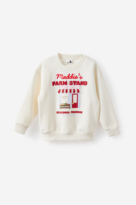 Cotton On Kids Girls Sammy Oversized Crew