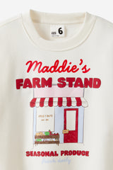 Cotton On Kids Girls Sammy Oversized Crew
