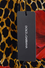 Dolce & Gabbana Men Poppies Short Sleeve Shirt