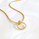 Krystal Couture Orbit of Charm Necklace Embellished with SWAROVSKI Crystal in Gold