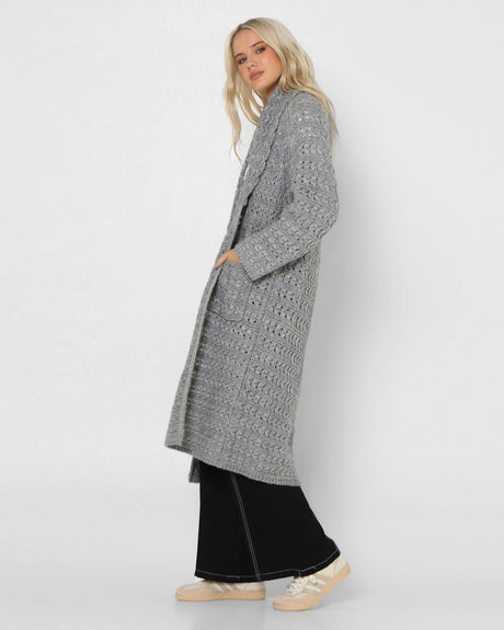 Lost In Lunar Women's Charli Cardigan - Grey