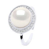 Ring Adjustable Surroundings In Cubic Zirconia - Natural White - Longueur 42 cm