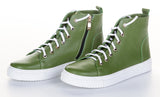 Bosccolo Womens Sneakers With Zipper - Green/White