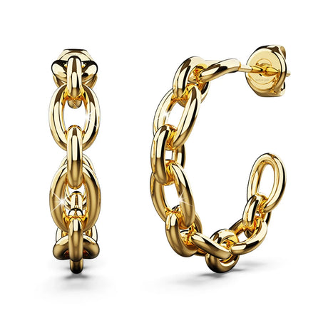 Bullion Gold Lustrous Coil Huggie Earrings